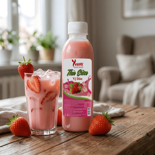 Trà Sữa Vị Dâu 